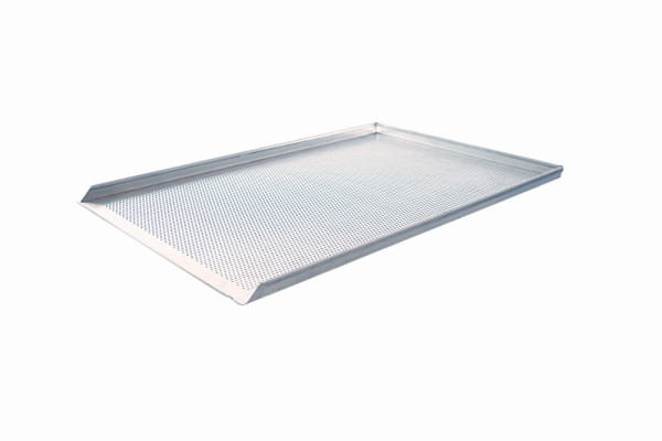 Schneider Backblech Aluminium 580 x 780 x 25 mm, 3 Seiten 90° 1 kurze Seite offen, gelocht 3mm, 381007