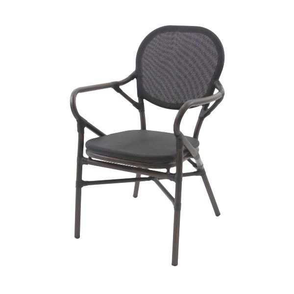 Feros Tango Bistrostuhl Textil, Wenge-Schwarz Mesh, 56311