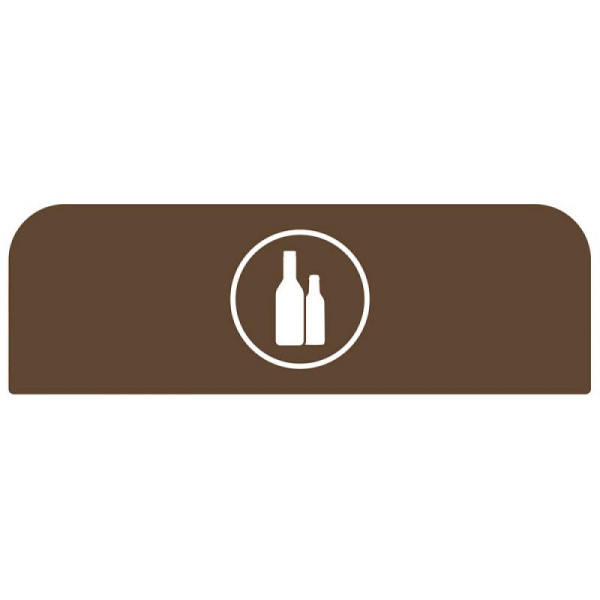 STEIN HGS Configure Recycling-Station Hinweistafel Glas, braun, 87 Liter, NL, 84083.0006