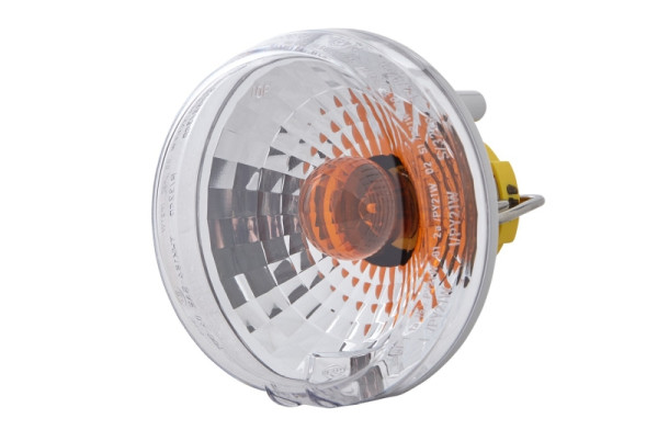 HELLA Blinkleuchte, Halogen, 24V, Einbau/geclipst, Lichtscheibenfarbe: grau, Kabel: 100mm, Stecker: Flachstecker, links/rechts/hinten, 2BA 965 039-101