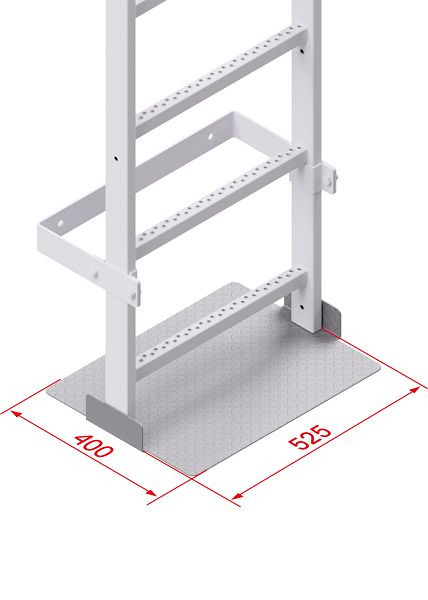 HYMER Basisplatte, Aluminium, Grundfläche: 400 x 525 mm, 20010130