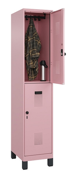 C+P Doppelstöckiger Spind Evolo PLUS, mit Füßen, 2 Fächer, 1950x400x500mm, 3015, Drehriegel, 049310-12 S10024