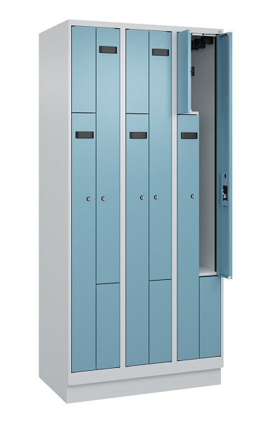 C+P Z-Spind Evolo PLUS, Sockel, 6 Fächer, 1950x900x500mm, 7035/0010, Zylinderschloss, 049023-306 S10037