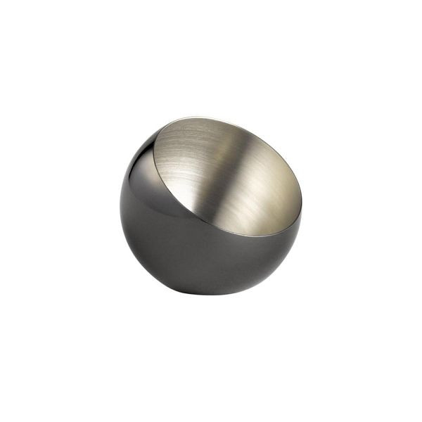 APS Schalen "SPHERE", 3er-Set, Ø 8 cm, Höhe 7 cm, 0,1 Liter, Edelstahl, Gunmetal-Look, 40772