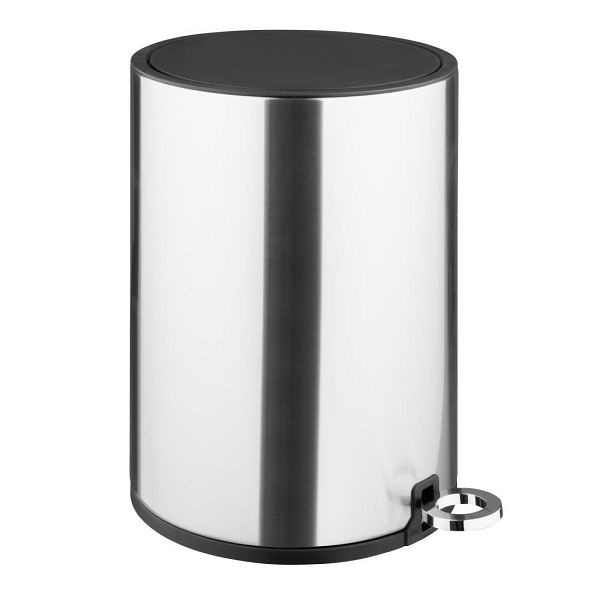 Jantex Runder Gebürsteter Stahl Pedaleimer 3 Liter, HT478