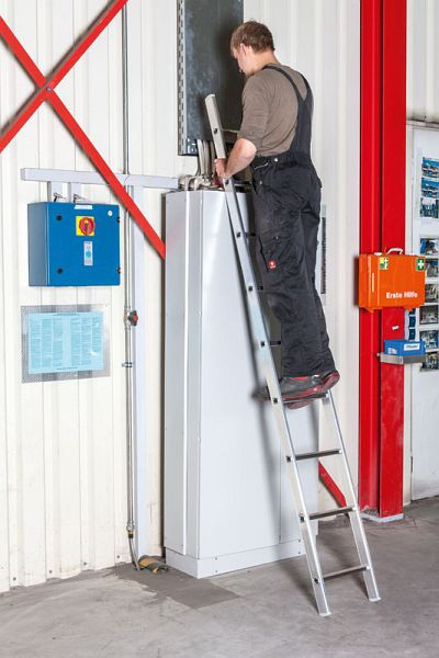 Euroline Alu-Sprossenanlegeleiter Modell Nr. 201 mit 11 Stufen, 3,2m Länge, 2018811