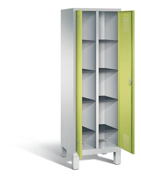 C+P Wäsche-Spind Evolo, H1850xB610xT500mm, Farbe: Lichtgrau / Viridingrün, 48012-20B S10023