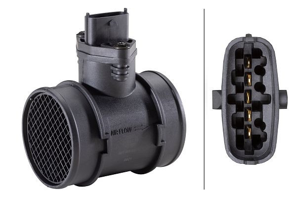 HELLA Luftmassenmesser, 5-polig, Rohrstutzen, 8ET 358 095-941