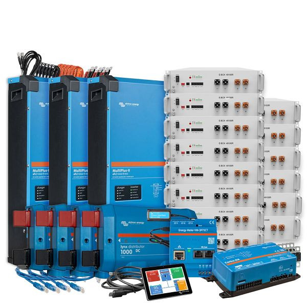Offgridtec Backup-Kit Nachrüstsatz 71,7 kWh mit Pytes E-Box 48100R-TE+ Akku Victron Multiplus II 48/10000 3-Phasig mit Stromzähler, 4-01-019525-003