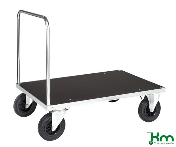 Kongamek Plattformwagen, 2 Bock- und 2 Lenkrollen aus Vollgummi, 1000 x 700 x 900 mm, Serie 500, KM531-2