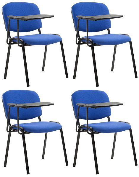 CLP 4er Set Stühle Ken mit Klapptisch Stoff, blau, 318683