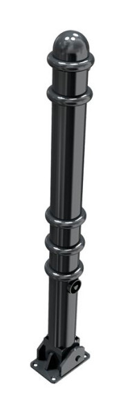 Schake Absperr-Stilpfosten Serie 479B Ø 76 mm, umlegbar, selbsteinrastende Verriegelung für Dübel Befestigung, 479FUB