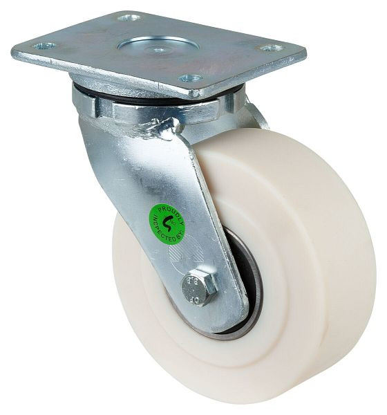 BS Rollen Schwerlastrolle, Rad-Breite 55 mm, Rad-Ø 150 mm, Tragfähigkeit 900 kg, Lauffläche/Radkörper Polyamid gegossen, Kugellager, RR100.B16.150