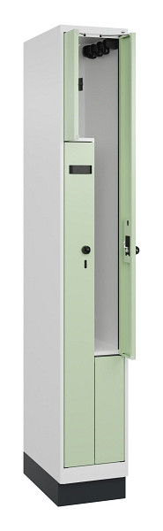 C+P Z-Spind Evolo PLUS, Sockel, 2 Fächer, 1950x300x500mm, 9016/6019, 049023-102 S10026