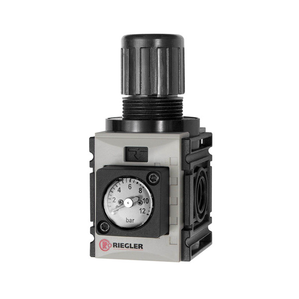 Riegler Druckregler, d. DV »FUTURA-mini«, Kompaktmanometer, G 1/4, 0,1-4 bar, 142405