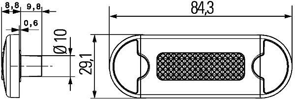 HELLA Einstiegsleuchte - DuraLED - LED - 12/24V - 0.5W - LED - Einbau - Lichtscheibenfarbe: glasklar - LED-Lichtfarbe: weiß, 2XT 980 855-111