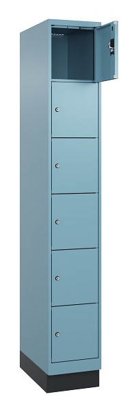 C+P Schließfachschrank Evolo PLUS, mit Sockel, 6 Fächer, 1950x300x500mm, 0010/00, 049020-106 S10021