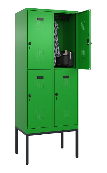 C+P Doppelstock-Spind Evolo PLUS, Gestell, 4 Fächer, 2120x800x500mm, 6037/6037, Drehriegel, 0493307-22 S10026