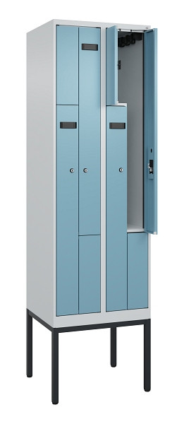 C+P Z-Spind Evolo PLUS, Gestell, 4 Fächer, 2120x600x500mm, 7035/0010, Zylinderschloss, 0490337-204 S10032