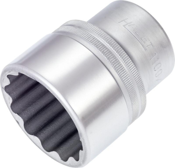 Hazet Steckschlüsseleinsatz, Doppelsechskant, Vierkant hohl 25 mm (1 Zoll), Außen-Doppel-Sechskant Profil, 46 mm, 1100Z-46