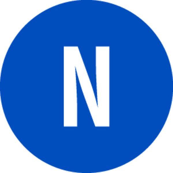 Schilder Klar Maschinenkennzeichnung Neutralleiter, 13 mm Folie selbstklebend, VE: 100 Stück, 338/61