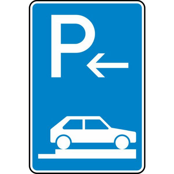 Stein HGS Parken auf Gehwegen ganz quer zur Fahrtrichtung rechts (Anfang) Nr. 315-86, 900x600mm /RA1/Flachform 2mm, 315-86-211
