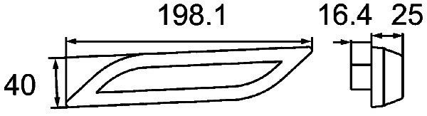 HELLA Blinkleuchte, Shapeline Style, LED, 12/24V, schlank, geklebt/Anbau, glasklar, AMP, 2-polig, vorne links, waagerechte Befestigung, 2BA 013 335-011