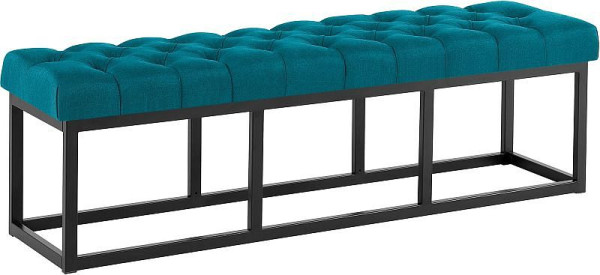 CLP Sitzbank Amun Stoff Schwarz 150 cm, blau, 307229