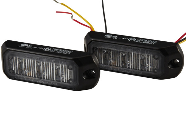 HELLA LED-Blitz-Kennleuchte, BST, 12/24V, blau, Anbau/Schraubanschluss, Kabel: 200mm, Set, 2XD 014 561-001