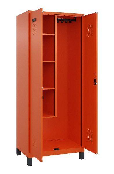 C+P Putzmittel-Spind Evolo PLUS, mit Füßen, 2 Abteile, 1950x800x500mm, 2004/200, Zylinderschloss, 049110-02 S10050