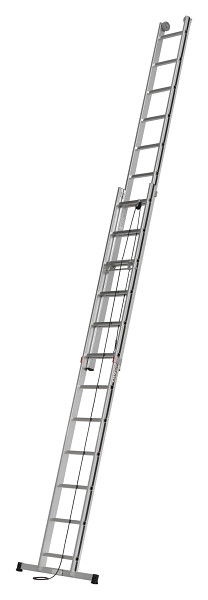 ALU-PRO Seilzugleiter zweiteilig, 2x12 Sprossen, Länge eingefahren 3,42 m / ausgefahren 5,66 m, 700512499