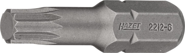Hazet Bit, Sechskant massiv 8 (5/16 Zoll), Innen Vielzahn Profil XZN, M6, 2212-6