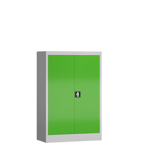 Lüllmann ClassiX Flügeltürenschrank, 1200 x 800 x 380 mm, lichtgrau/gelbgrün, X-530295