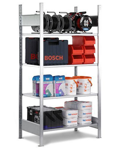 DENIOS Fachbodenregal RL 2250, Grundfeld, 1360 x 540 x 2300 mm, 199687