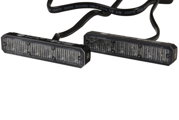 HELLA LED-Blitz-Kennleuchte - BST - 12/24V - rot - Anbau/Schraubanschluss - Kabel: 860mm - Stecker: offene Kabelenden - Set, 2XD 012 160-831