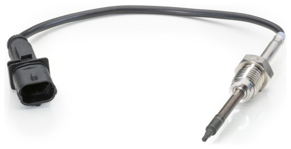 HELLA Sensor, Abgastemperatur, 2-polig, geschraubt, Kabel: 222mm, 6PT 014 494-021