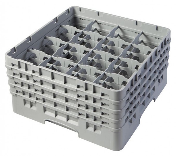Cambro Spülkorb mit 16 Fächer Camrack® Höhe: 21 cm weiches Grau, 16S800151