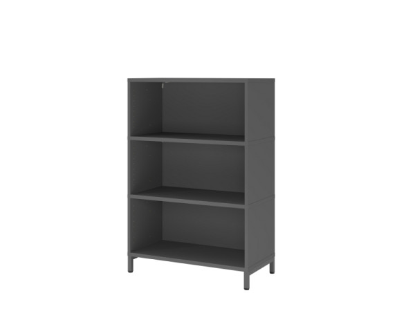 Hammerbacher Regal, 3OH, Sockel, graphit, 80 x 40 x 118cm, VFW38REKU/G