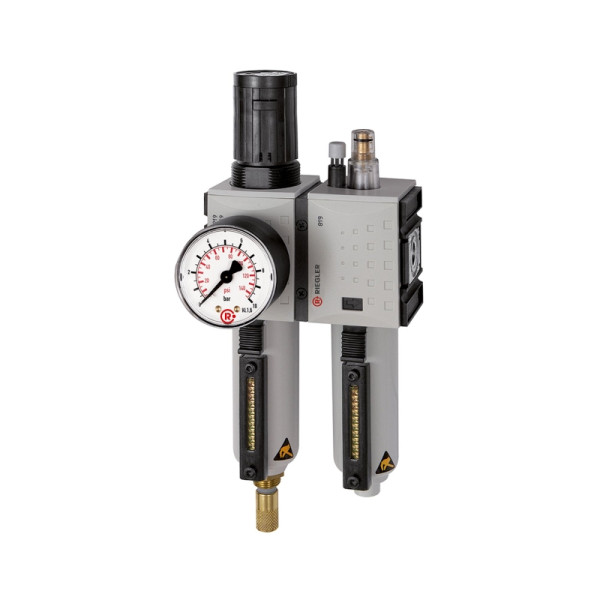 Riegler Wartungseinheit 2-teilig »FUTURA«, Metallbehälter, BG2, G 1/2, 0,1-2 bar, VA, 152437