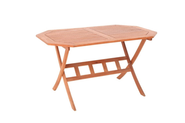 Merxx Vitoria Set 7-teilig, 6 Vitoria Klappsessel, 5-fach verstellbar, 1 Klapptisch 135x 85 cm, FSC Eukalyptusholz, 50071-011