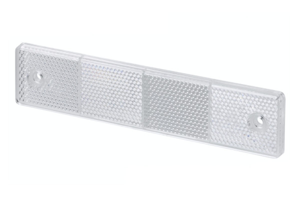 HELLA Rückstrahler, Lichtscheibenfarbe: weiß, rechteckig, geschraubt/Anbau, für senkrechte Befestigung, SAE, vorne, 8RA 002 023-011