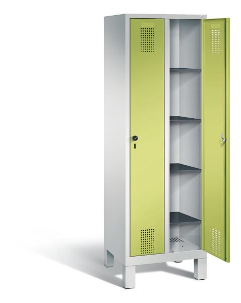 C+P Wäsche-Spind Evolo, H1850xB610xT500mm, Farbe: Lichtgrau / Viridingrün, 48010-20B S10024
