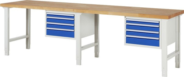 RAU Werkbank Serie 7000 - Modell 7132, B3000 x T700 x H790-1140 mm, 13-7132A1-307B4H.11