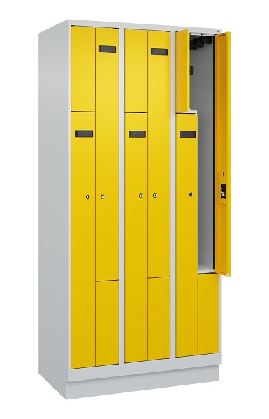 C+P Z-Spind Evolo PLUS, Sockel, 6 Fächer, 1950x900x500mm, 7035/1023, Zylinderschloss, 049023-306 S10029