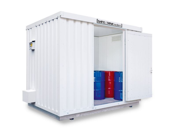 SÄBU SAFE Tank STI 1000 ALG, isoliert (Außenaufstellung), komplett montiert, Kunststoffbeschichtet RAL 9002, 3.350 x 2.170 x 2.560 mm, F8850610101