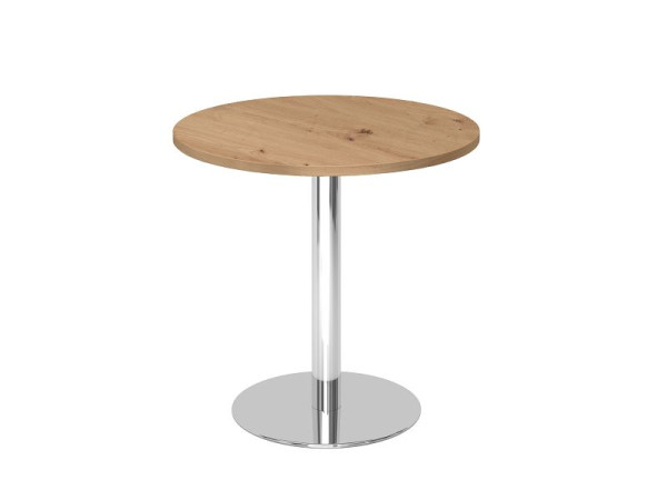 Hammerbacher Besprechungstisch 80cm rund Asteiche/Chrom, VSTF08/R/C