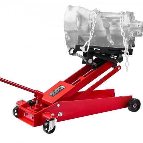 VEVOR Wagenheber 450 kg, hydraulisch, 16–64 cm Hubhöhe, 360°-Schwenkräder, für Garage/Werkstatt, Rot, DWYYQJD1000LTU88H001V0