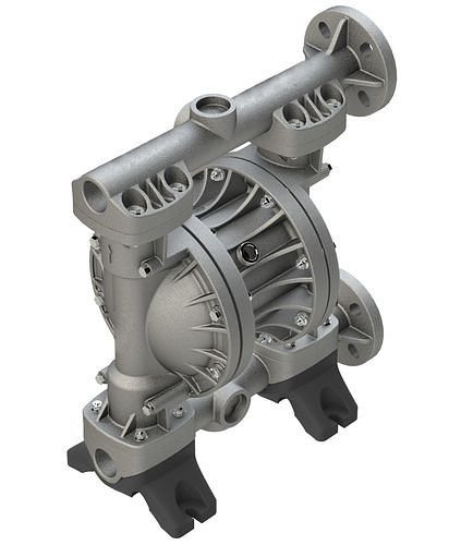 DENIOS Druckluft-Doppelmembranpumpe, ATEX, 1 1/2'', aus Aluminium / NBR, 287096