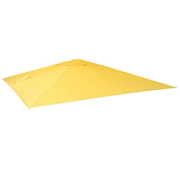 Mendler Ersatz-Bezug für Luxus-Ampelschirm HWC-A96, Sonnenschirmbezug, 3,5x3,5m (Ø4,95m) Polyester 4kg, gelb, 76905