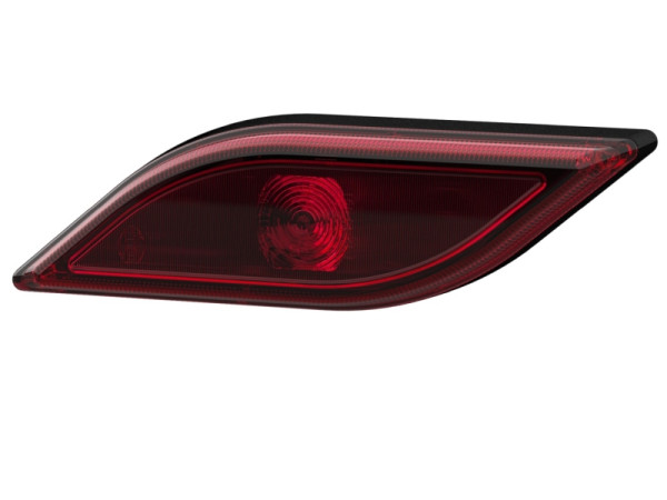 HELLA Schlussleuchte, Shapeline Style Small, LED, 24/12V, geklebt, Lichtscheibenfarbe: rot, Kabel: 250mm, AMP/Male, links/hinten links, 2SA 013 324-211